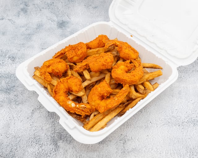 Yum Yum Shrimp Basket with Fries.
